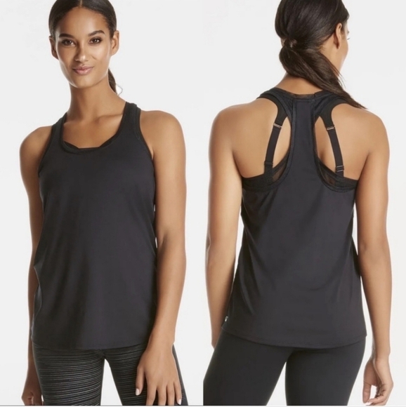 NWT Fabletics Mosa Tank Size S in Black - Picture 1 of 8